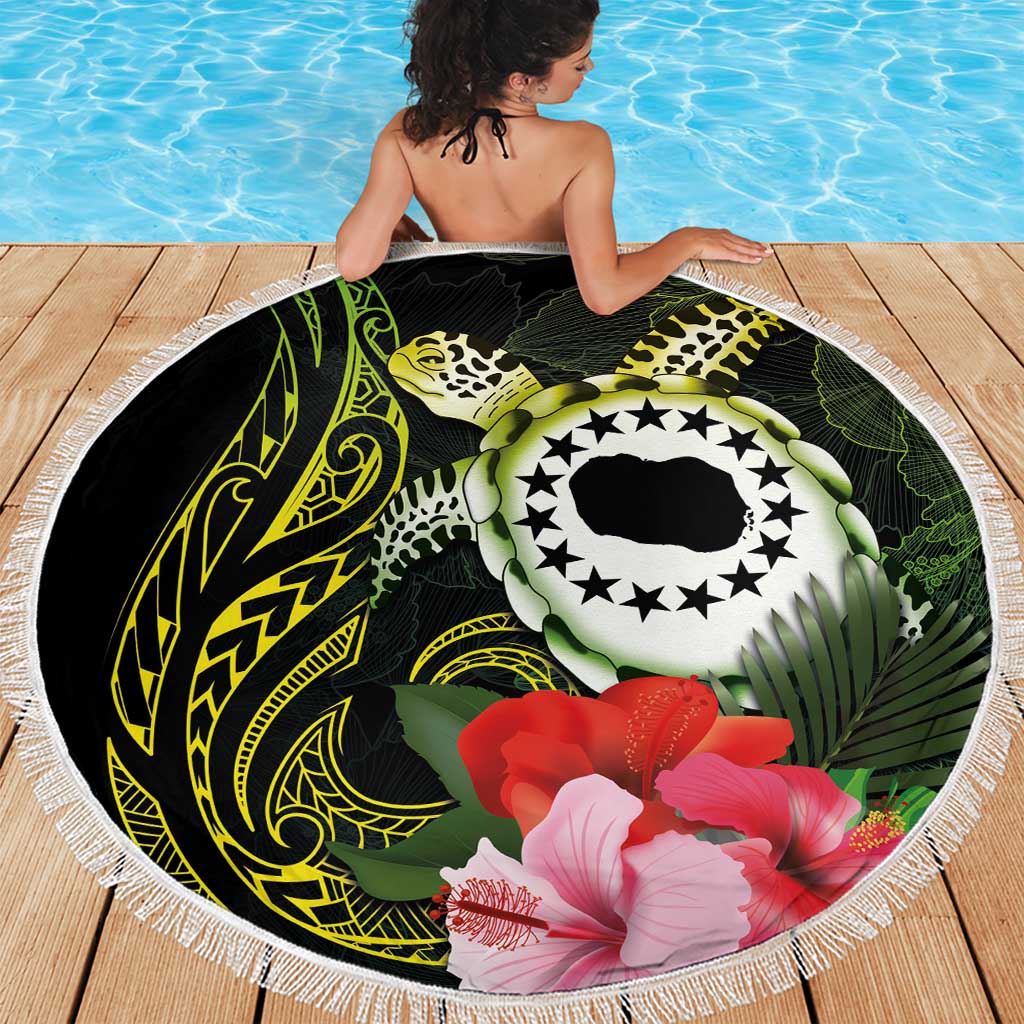 Kia Orana Cook Islands Beach Blanket Turtle and Hibiscus Polynesian Pattern LT03 - Polynesian Pride