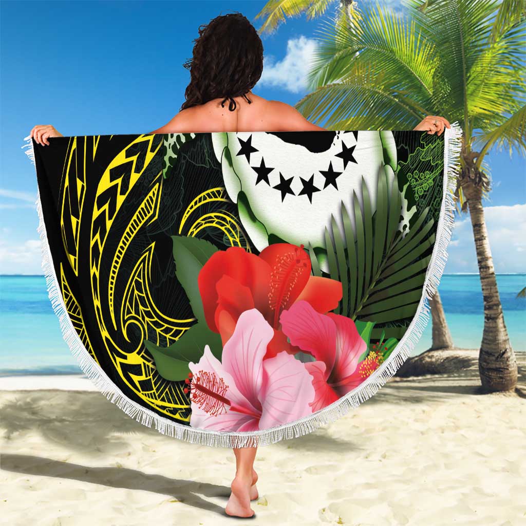 Kia Orana Cook Islands Beach Blanket Turtle and Hibiscus Polynesian Pattern LT03 - Polynesian Pride