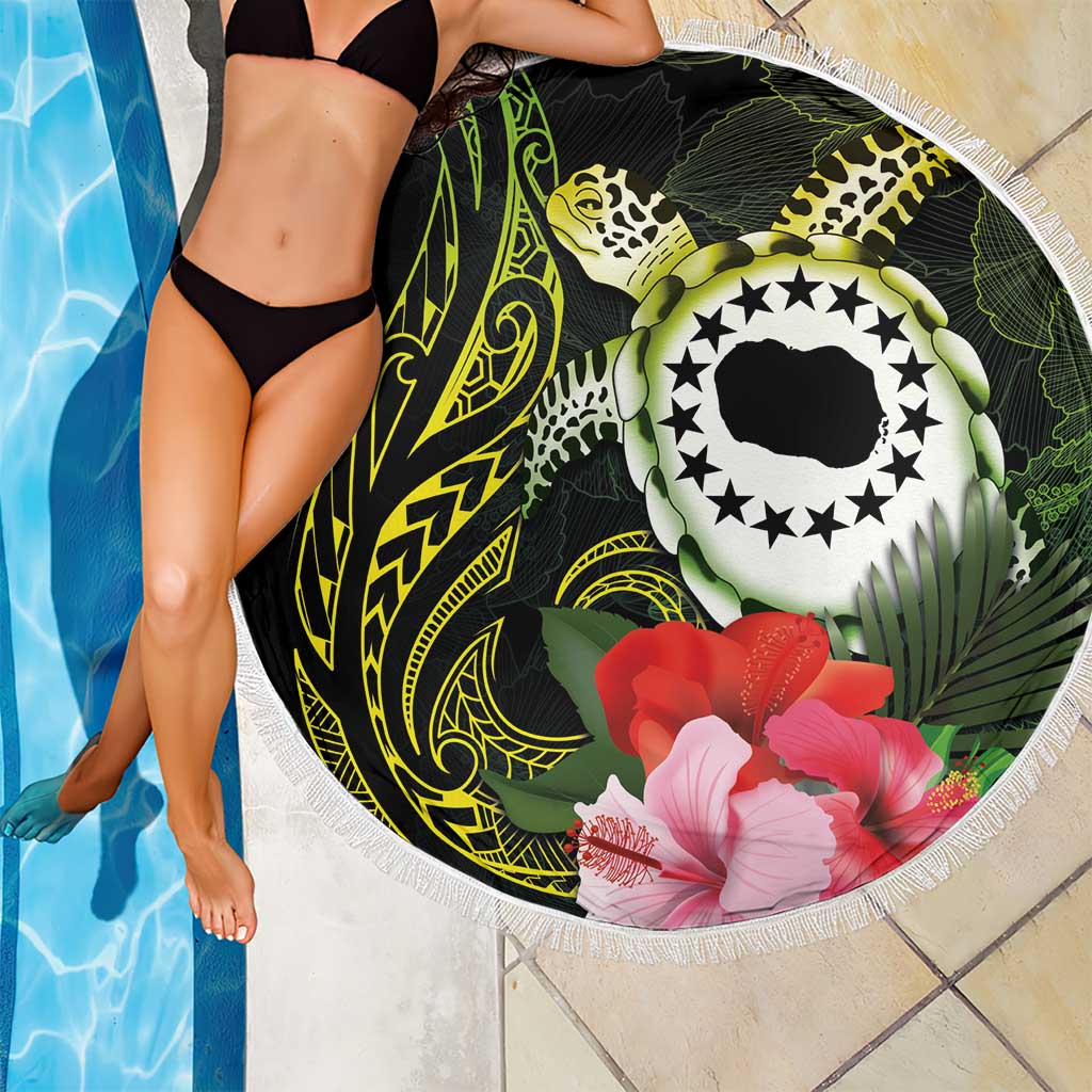 Kia Orana Cook Islands Beach Blanket Turtle and Hibiscus Polynesian Pattern LT03 - Polynesian Pride