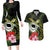 Kia Orana Cook Islands Couples Matching Long Sleeve Bodycon Dress and Hawaiian Shirt Turtle and Hibiscus Polynesian Pattern