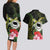 Kia Orana Cook Islands Couples Matching Long Sleeve Bodycon Dress and Hawaiian Shirt Turtle and Hibiscus Polynesian Pattern