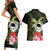 Kia Orana Cook Islands Couples Matching Short Sleeve Bodycon Dress and Hawaiian Shirt Turtle and Hibiscus Polynesian Pattern