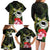 Kia Orana Cook Islands Family Matching Long Sleeve Bodycon Dress and Hawaiian Shirt Turtle and Hibiscus Polynesian Pattern