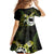 Kia Orana Cook Islands Family Matching Off Shoulder Short Dress and Hawaiian Shirt Turtle and Hibiscus Polynesian Pattern