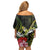 Kia Orana Cook Islands Family Matching Off Shoulder Short Dress and Hawaiian Shirt Turtle and Hibiscus Polynesian Pattern