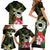 Kia Orana Cook Islands Family Matching Short Sleeve Bodycon Dress and Hawaiian Shirt Turtle and Hibiscus Polynesian Pattern