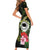 Kia Orana Cook Islands Family Matching Short Sleeve Bodycon Dress and Hawaiian Shirt Turtle and Hibiscus Polynesian Pattern