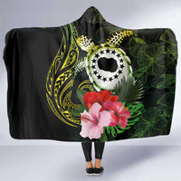 Kia Orana Cook Islands Hooded Blanket Turtle and Hibiscus Polynesian Pattern LT03 One Size Yellow - Polynesian Pride