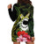 Kia Orana Cook Islands Hoodie Dress Turtle and Hibiscus Polynesian Pattern