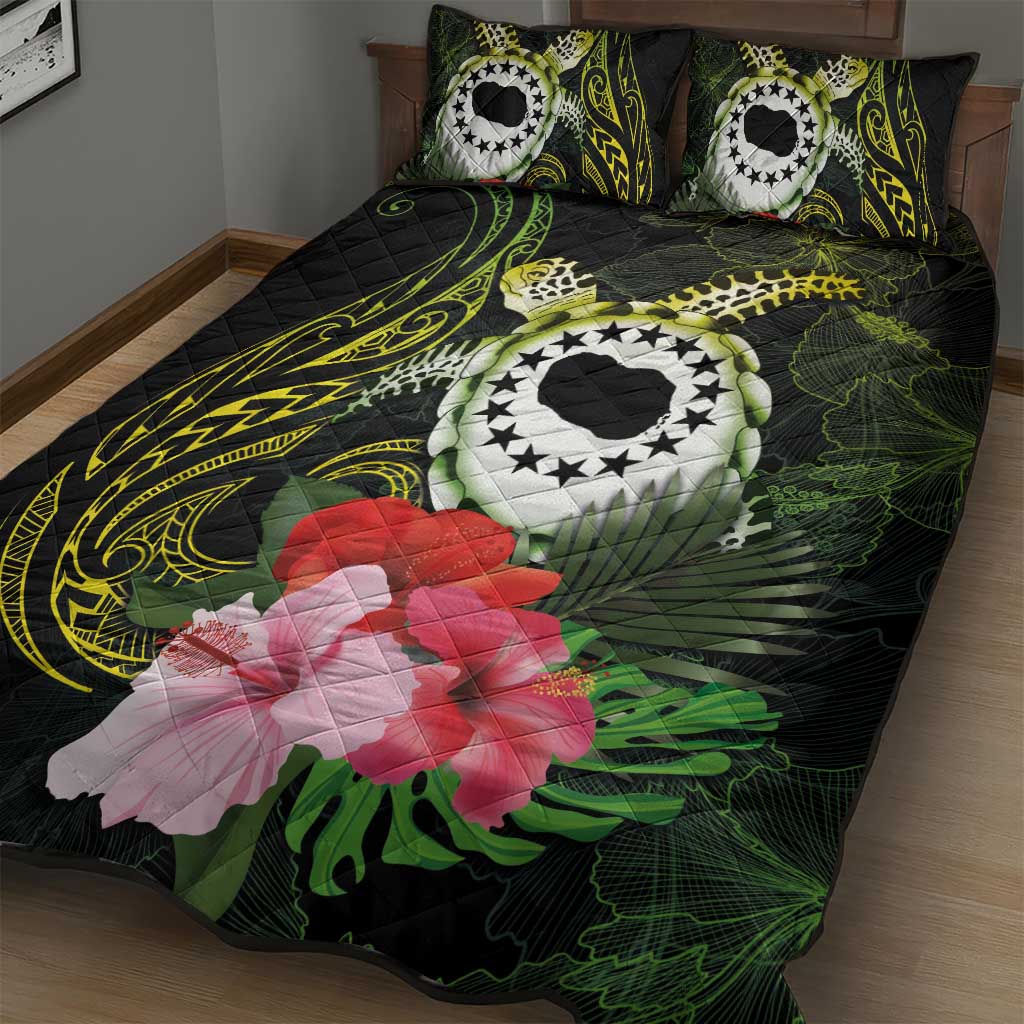 Kia Orana Cook Islands Quilt Bed Set Turtle and Hibiscus Polynesian Pattern LT03 - Polynesian Pride