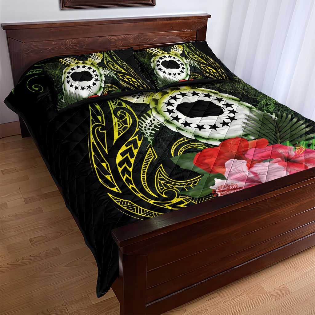 Kia Orana Cook Islands Quilt Bed Set Turtle and Hibiscus Polynesian Pattern LT03 - Polynesian Pride