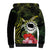 Kia Orana Cook Islands Sherpa Hoodie Turtle and Hibiscus Polynesian Pattern