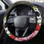 Kia Orana Cook Islands Steering Wheel Cover Turtle and Hibiscus Polynesian Pattern