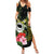 Kia Orana Cook Islands Summer Maxi Dress Turtle and Hibiscus Polynesian Pattern