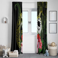 Kia Orana Cook Islands Window Curtain Turtle and Hibiscus Polynesian Pattern LT03 - Polynesian Pride