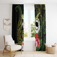 Kia Orana Cook Islands Window Curtain Turtle and Hibiscus Polynesian Pattern LT03 - Polynesian Pride