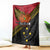 Papua new Guinea Goroka Show Blanket Bird-of-paradise and Melanesian Tattoo Pattern