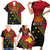 Papua new Guinea Goroka Show Family Matching Short Sleeve Bodycon Dress and Hawaiian Shirt Bird-of-paradise and Melanesian Tattoo Pattern