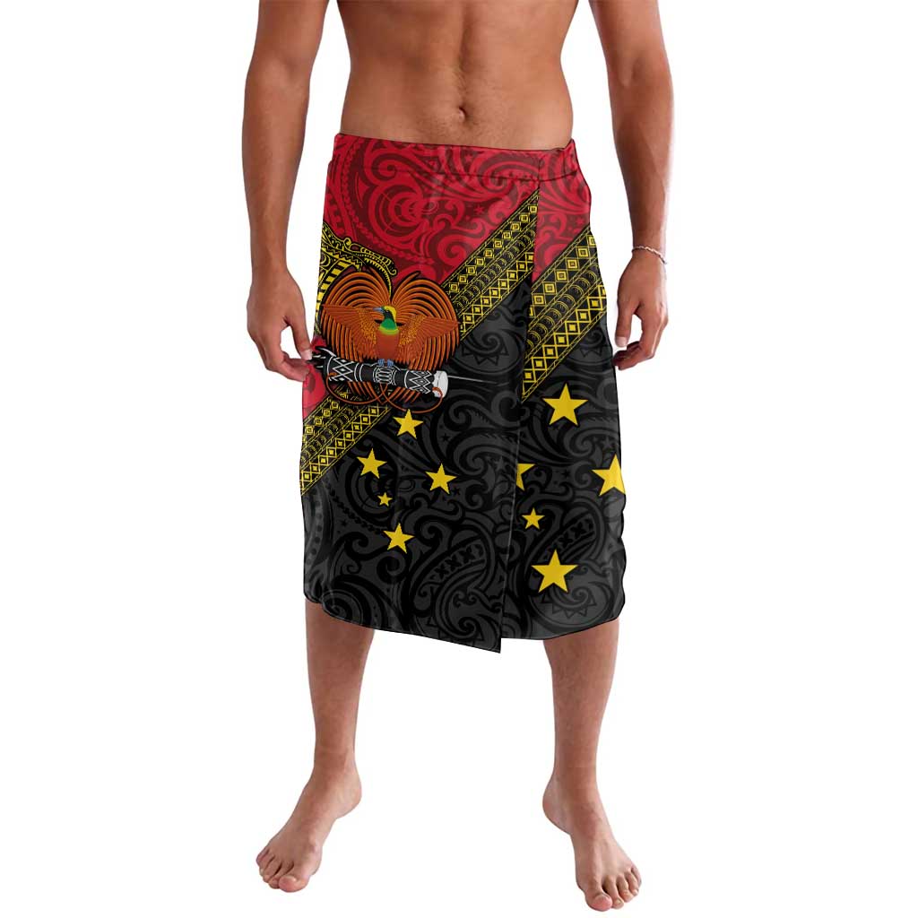 Papua New Guinea Goroka Show Lavalava Bird-of-paradise and Melanesian Tattoo Pattern LT03 Red - Polynesian Pride