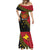 Papua new Guinea Goroka Show Mermaid Dress Bird-of-paradise and Melanesian Tattoo Pattern