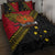 Papua new Guinea Goroka Show Quilt Bed Set Bird-of-paradise and Melanesian Tattoo Pattern