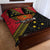 Papua new Guinea Goroka Show Quilt Bed Set Bird-of-paradise and Melanesian Tattoo Pattern