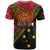 Papua new Guinea Goroka Show T Shirt Bird-of-paradise and Melanesian Tattoo Pattern