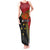 Papua new Guinea Goroka Show Tank Maxi Dress Bird-of-paradise and Melanesian Tattoo Pattern