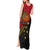 Papua new Guinea Goroka Show Tank Maxi Dress Bird-of-paradise and Melanesian Tattoo Pattern