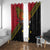 Papua new Guinea Goroka Show Window Curtain Bird-of-paradise and Melanesian Tattoo Pattern