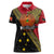 Papua new Guinea Goroka Show Women Polo Shirt Bird-of-paradise and Melanesian Tattoo Pattern