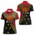 Papua new Guinea Goroka Show Women Polo Shirt Bird-of-paradise and Melanesian Tattoo Pattern