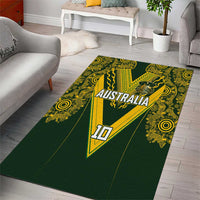 Australia Rugby Custom Area Rug Aboriginal Art Sporty Style LT03 - Polynesian Pride