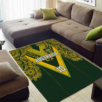 Australia Rugby Custom Area Rug Aboriginal Art Sporty Style LT03 - Polynesian Pride