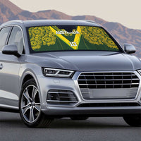 Australia Rugby Custom Auto Sun Shade Aboriginal Art Sporty Style LT03 - Polynesian Pride