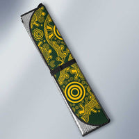 Australia Rugby Custom Auto Sun Shade Aboriginal Art Sporty Style LT03 - Polynesian Pride