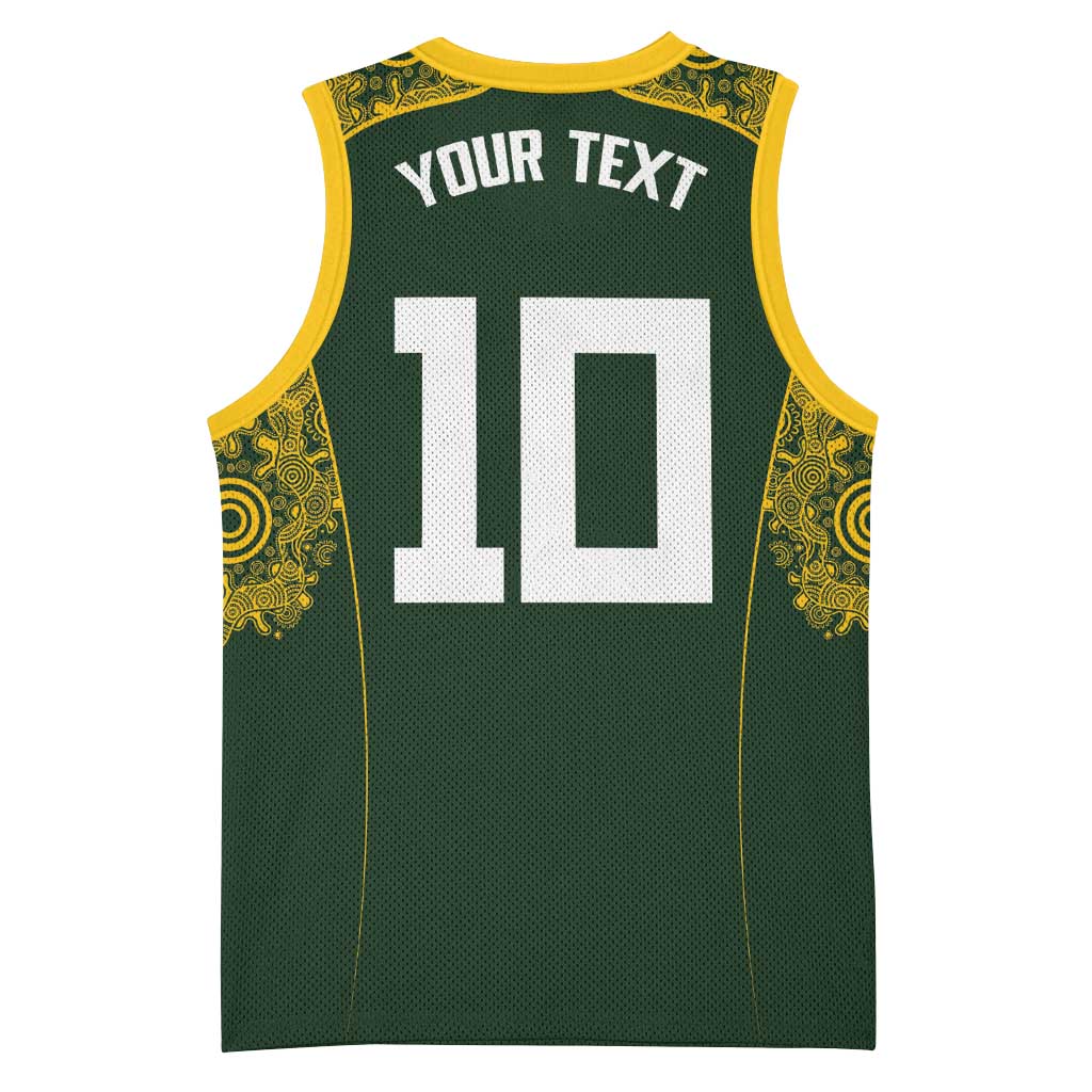 Australia Rugby Custom Basketball Jersey Aboriginal Art Sporty Style LT03 - Polynesian Pride