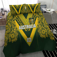 Australia Rugby Custom Bedding Set Aboriginal Art Sporty Style LT03 - Polynesian Pride