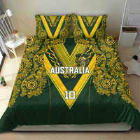 Australia Rugby Custom Bedding Set Aboriginal Art Sporty Style LT03 - Polynesian Pride