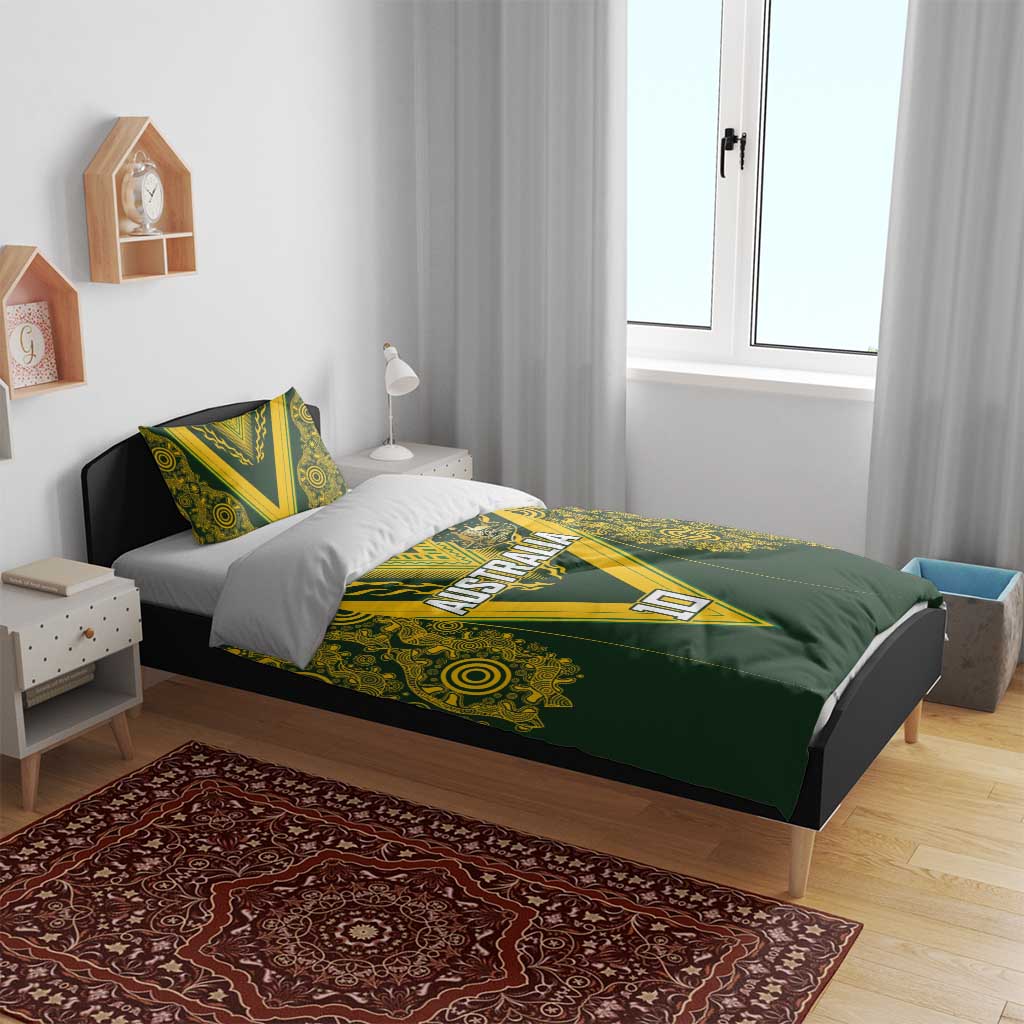 Australia Rugby Custom Bedding Set Aboriginal Art Sporty Style LT03 - Polynesian Pride