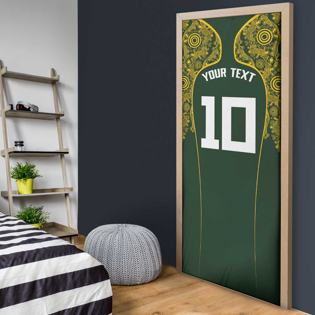 Australia Rugby Custom Door Cover Aboriginal Art Sporty Style LT03 - Polynesian Pride