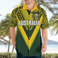 Australia Rugby Custom Hawaiian Shirt Aboriginal Art Sporty Style LT03 - Polynesian Pride