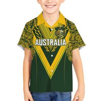 Australia Rugby Custom Hawaiian Shirt Aboriginal Art Sporty Style LT03 - Polynesian Pride