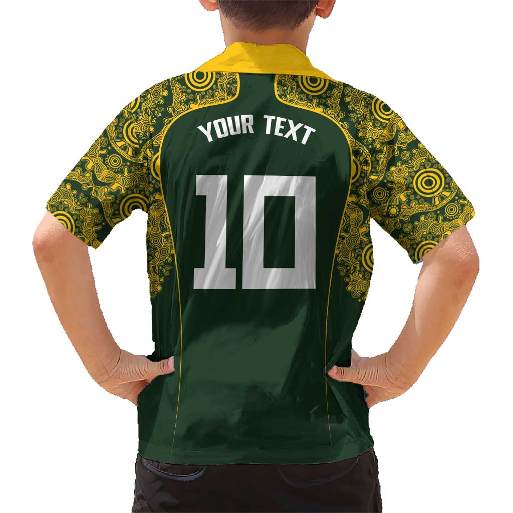 Australia Rugby Custom Hawaiian Shirt Aboriginal Art Sporty Style LT03 - Polynesian Pride