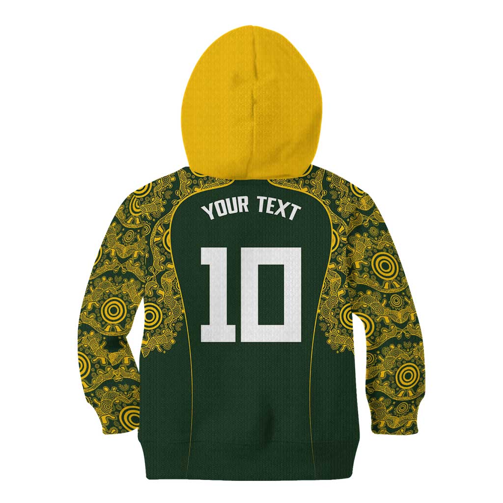 Australia Rugby Custom Kid Hoodie Aboriginal Art Sporty Style LT03 - Polynesian Pride