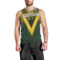 Australia Rugby Custom Men Tank Top Aboriginal Art Sporty Style LT03 - Polynesian Pride