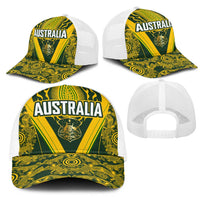 Australia Rugby Mesh Trucker Cap Aboriginal Art Sporty Style LT03 - Polynesian Pride