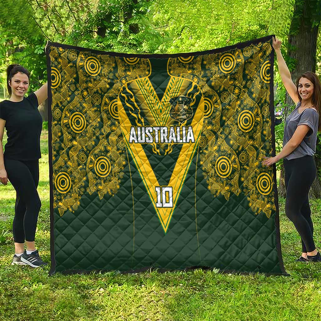 Australia Rugby Custom Quilt Aboriginal Art Sporty Style LT03 - Polynesian Pride