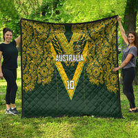Australia Rugby Custom Quilt Aboriginal Art Sporty Style LT03 - Polynesian Pride