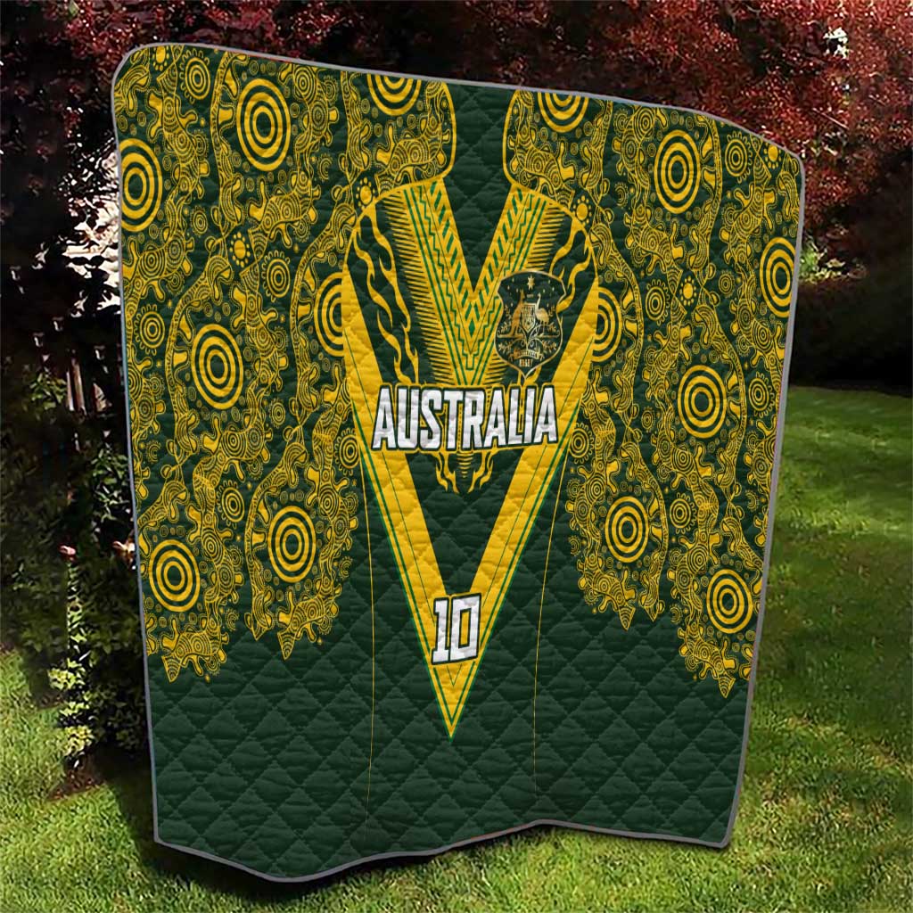 Australia Rugby Custom Quilt Aboriginal Art Sporty Style LT03 - Polynesian Pride
